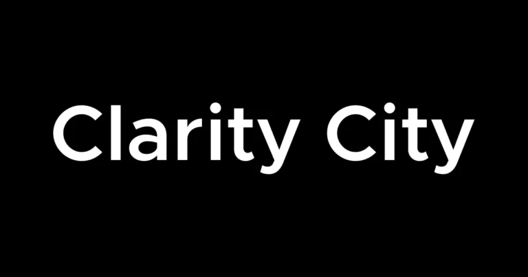 Clarity City font